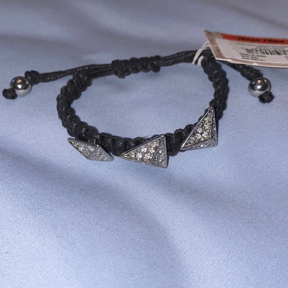 Degree edgy rocker Travis barker kardashian adjustable string bracelet diamond